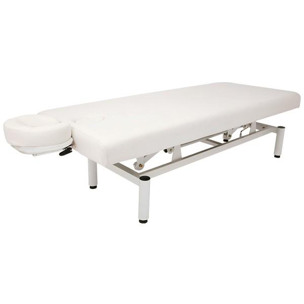 エステベッド　マッサージベッド　有孔　ホワイト 7BEAUTY（7ビューティー） 手動昇降 マッサージベッド 有孔 ホワイト