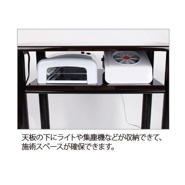 7BEAUTY（7ビューティー） ネイル テーブル 2口コンセント付 幅80×奥行