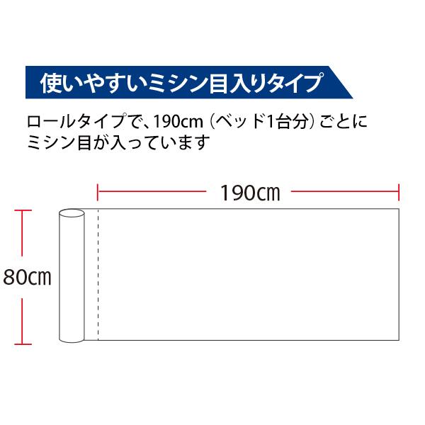 ペーパーシーツ 非防水 薄手 ブラウン 幅80×長さ190cm×50枚分 使い捨て