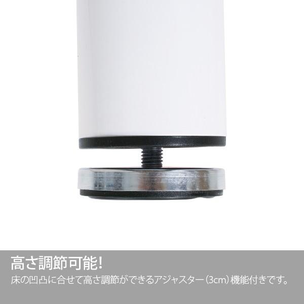 マッサージベッド ボルト留め脚 有孔 ホワイト天板 スチールホワイト脚 マッサージべッド_3