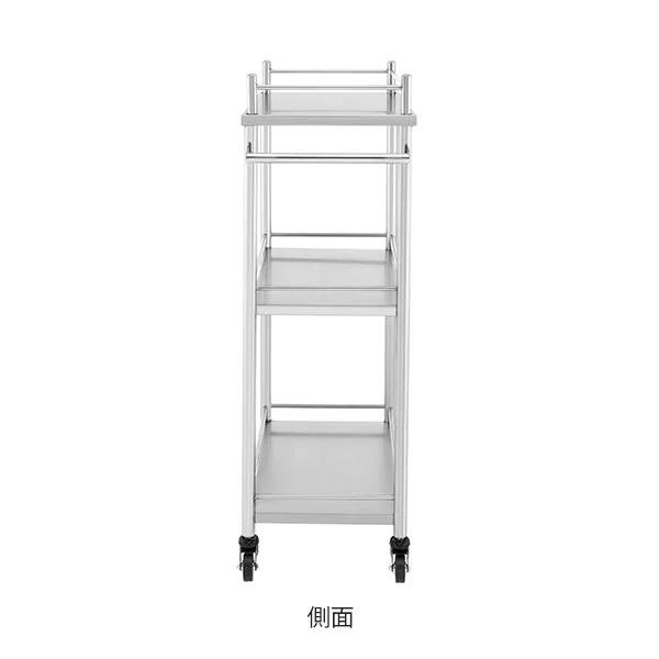 美品 業務用 ステンレス キャスター ワゴン トロリー 配膳 ディスプレイ 什器 ステンレス ワゴン サ医療ービス カート 3段 組立式 業務用