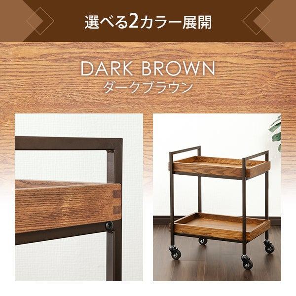 ウッド 木製 ワゴン ラック キャスター付き エイジング アンティーク 2段 全2色 サイドラック キッチンワゴン｜nshop-y｜16