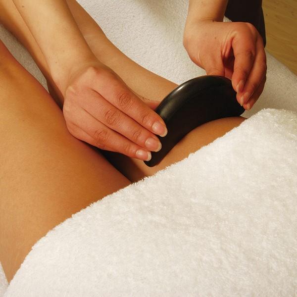 ホットストーン 玄武岩 クレセント 2個セット ストーンセラピー ホット