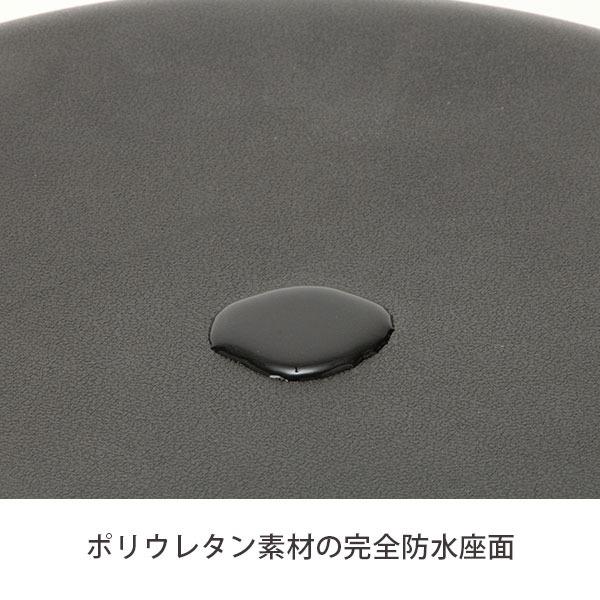 スツール ST 防水座面 ブラック 高さ38〜50cm 昇降チェア キャスター付き椅子 丸椅子 椅子 カットチェア チェア キャスター 回転椅子 昇降式 回転 美容室 | 7BEAUTY | 02