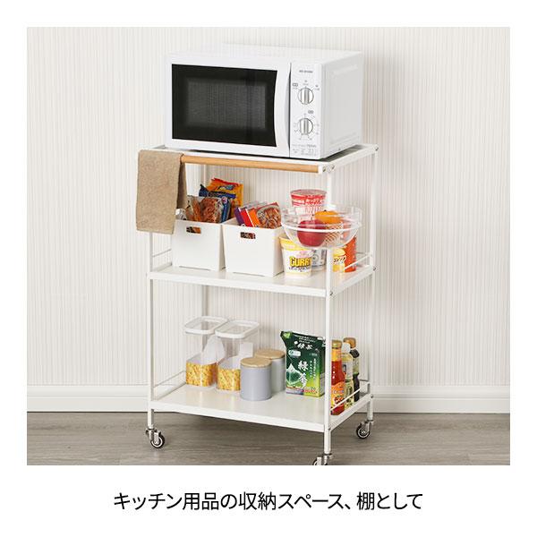 キッチンワゴン3段 キッチンワゴン（3段・キャスター付き・移動式・組立簡単