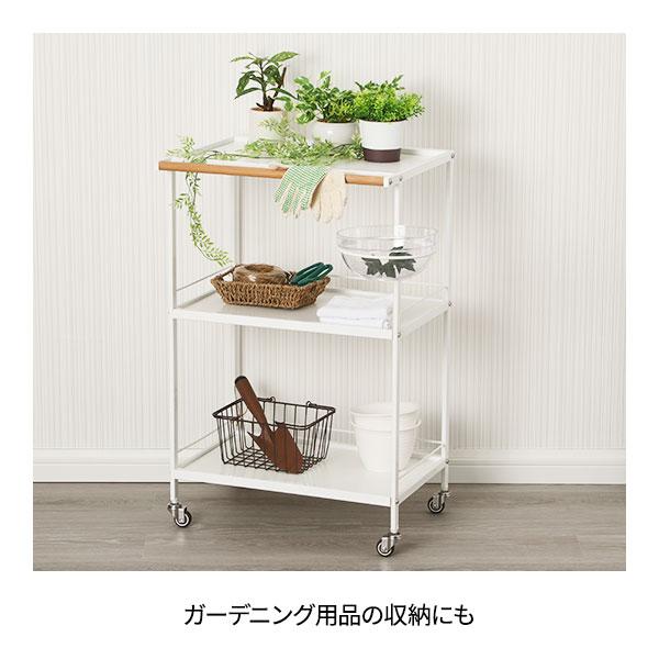 フラット ワゴン HANG 3段 キャスター付き ボウル付き 幅51.5×奥行39.5×高さ80.8cm マルチワゴン キッチンワゴン ラック トローリー エステワゴン サロン_12