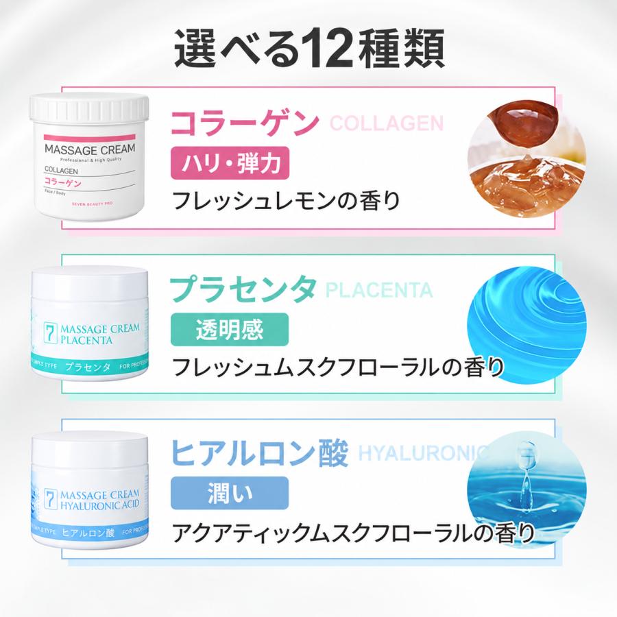 SEVEN BEAUTY PRO サロン仕様 マッサージクリーム 450g コラーゲン 2個