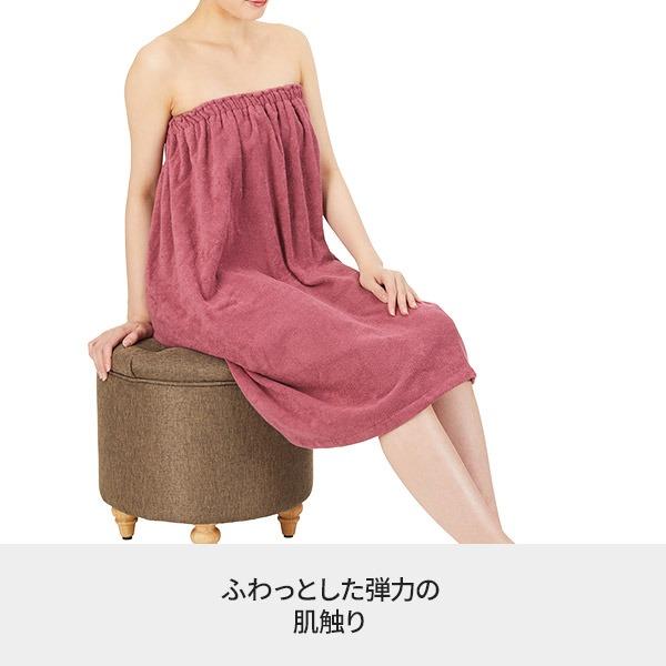 エステ☆ラップガウン5枚☆フェイスタオル10枚☆ローズピンク 7BEAUTY エステガウン ラップタオル 大人 ベロア生地 肩ひも付