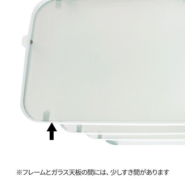 ガラスワゴン Puro 4段 幅49.5×奥行34.5×高さ90.5cm マルチワゴン キッチンワゴン ラック トローリー エステワゴン エステ エステ用品 エステサロンの画像