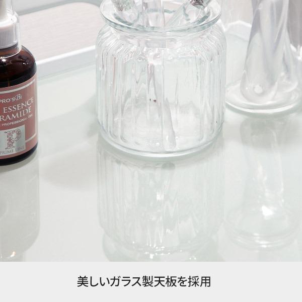 ガラスワゴン Puro 4段 幅49.5×奥行34.5×高さ90.5cm マルチワゴン キッチンワゴン ラック トローリー エステワゴン エステ エステ用品 エステサロンの画像