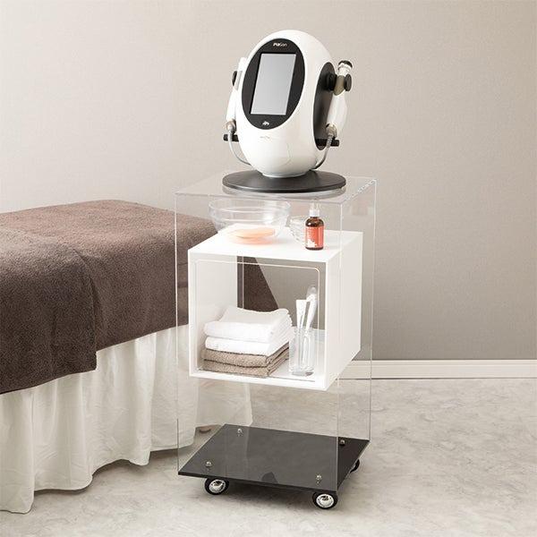 7BEAUTY（7ビューティー） ディスプレイ アクリル ワゴン 4段 ホワイト