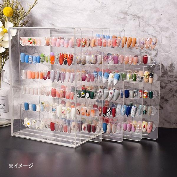 ネイルチップ 収納 ディスプレイ クリア ケース アクリル ボックス