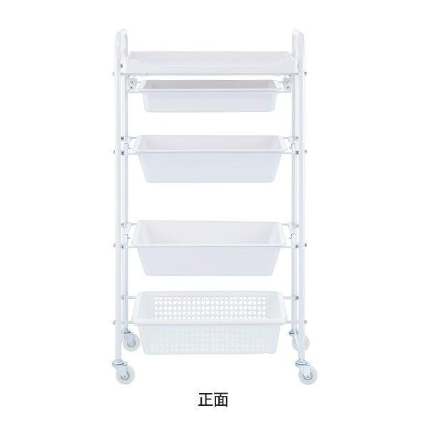 7BEAUTY（7ビューティー） 可動棚ワゴン スライド式 引き出し 4段 全3