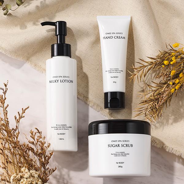 OMD ボディスキンケア3点セット OMD SPA ハンドケア ボディスクラブ
