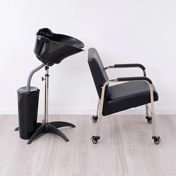シャンプーチェア 移動式 リクライニング キャスター付き 簡易型 簡易
