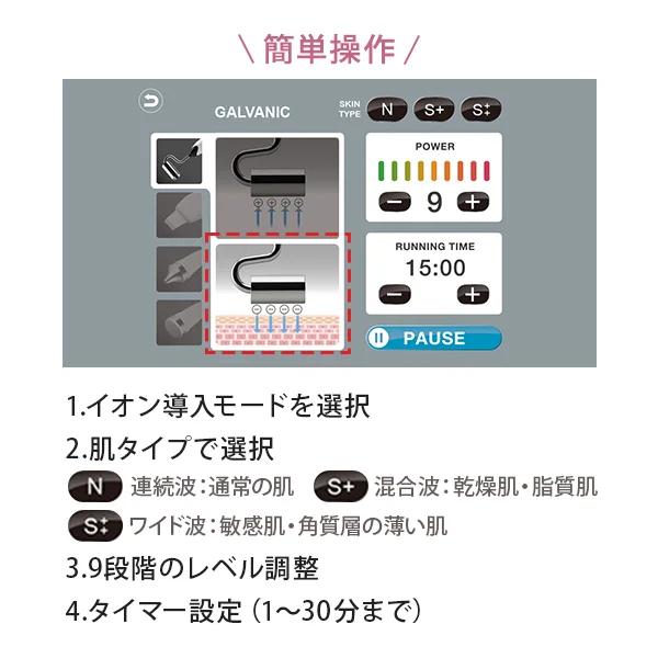 マルチ美顔器 PRO F-302 スクラバー イオン導入 導出 超音波 美容家電