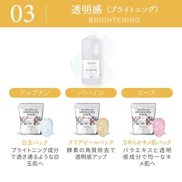 モデリングパック専用 5種 保湿 大容量 1000mL ローション ベース