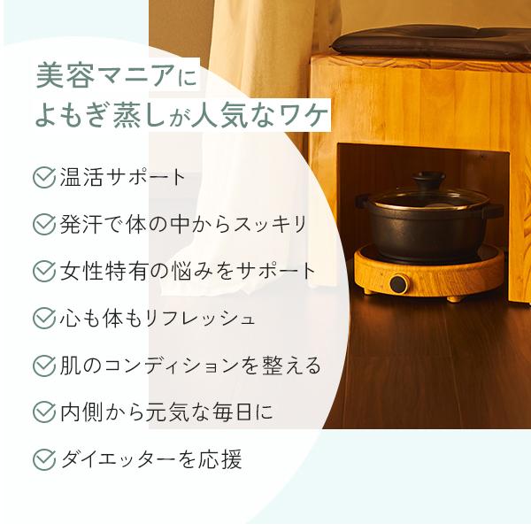 よもぎ蒸しセット 7点 高級 C よもぎ茶 引き出し式椅子 ブレンド