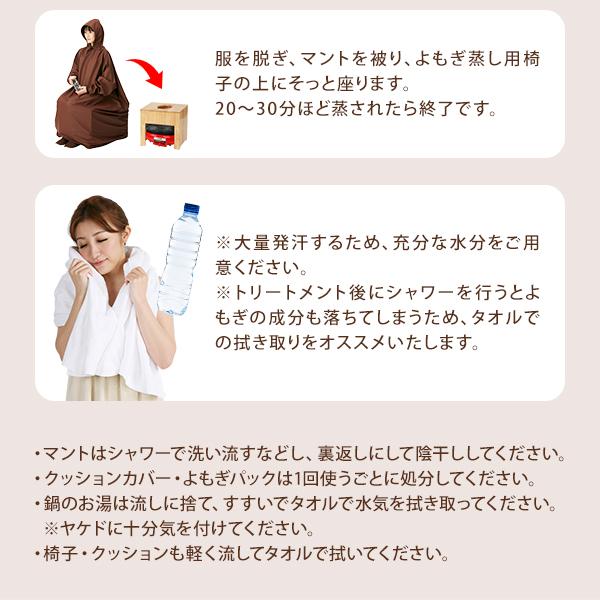 よもぎ蒸しセット 6点 鍋 クッション シート ハーブ パック マント 