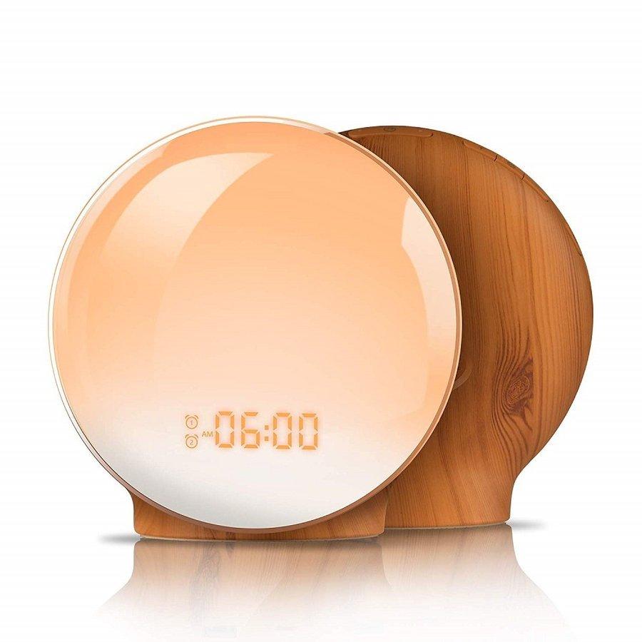 目覚まし時計 光 木目調 Yabae Wake Up Light デジタル めざまし時計 子ども 自然音 ウェイク
