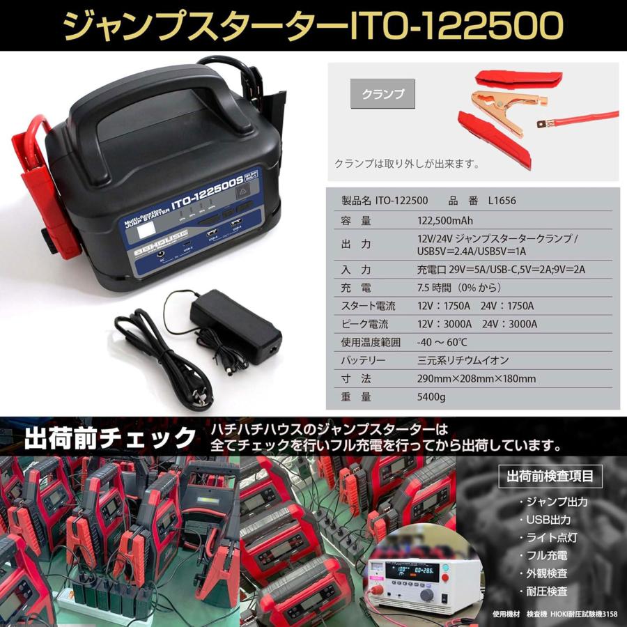 Attitude.さま専用 88ハウス 人気 超大容量 軽量 コンパクト ITO 122500mAh 12V 24V 三元
