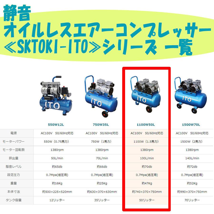 Z324 静音 オイルレス エアー コンプレッサー 50L タンク付 1.5 Z324 静音 オイルレス エアー コンプレッサー 50L タンク付 1.5