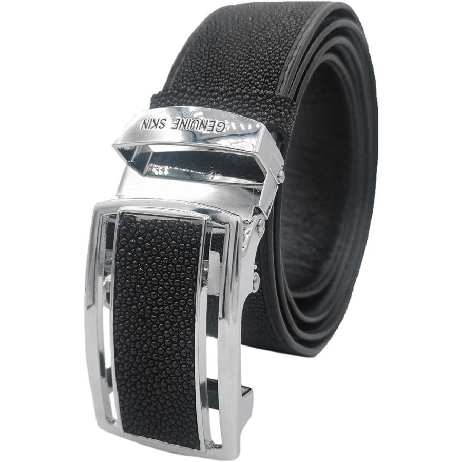 Sale 公式 Kurop スティングレイ 穴無しスライドベルト エイ革 本革 ガルーシャ メンズベルト オールブラック 春バーゲン 特別送料無料 Www Skylanceronline Com