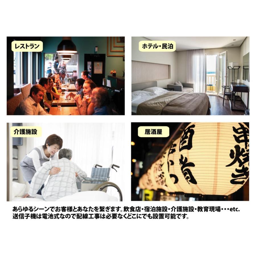 WBway 業務用 ワイヤレスチャイム 基本セット (子機5台付き:増設可) LT