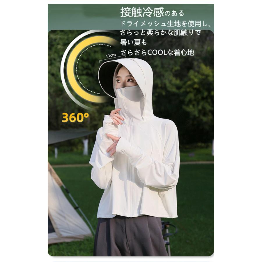 UV パーカー 指穴 UVカット ラッシュガード サンバイザー マウンテン