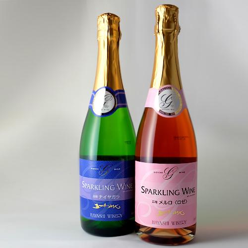 五一ワイン 国産スパークリングワイン 白 ロゼ 720ml 2本セット 箱入