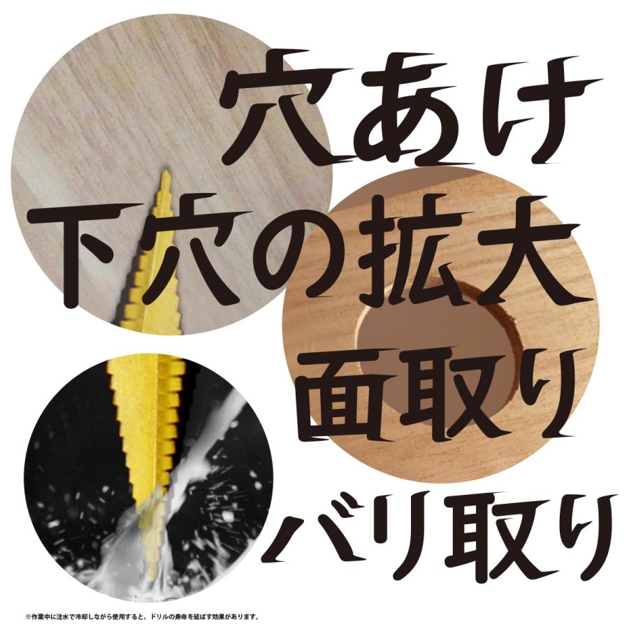 ステップドリル  3本セット 収納袋付き　ドリルビット 刃 ドリル部品 穴あけ ドリル  3-12mm 4-12mm 4-20mm 電動ドリル |  | 06