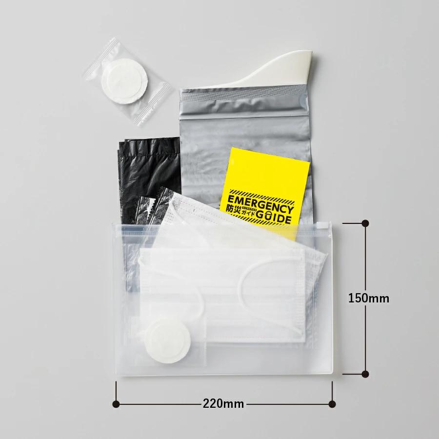 防災衛生8点セット ポーチタイプ クリア | 防災 災害 避難 地震 グッズ ホイッスル 笛 アルミシート トイレ マスク 防災ガイド タオル 携帯 通勤 通学 出張 日常 |  | 13