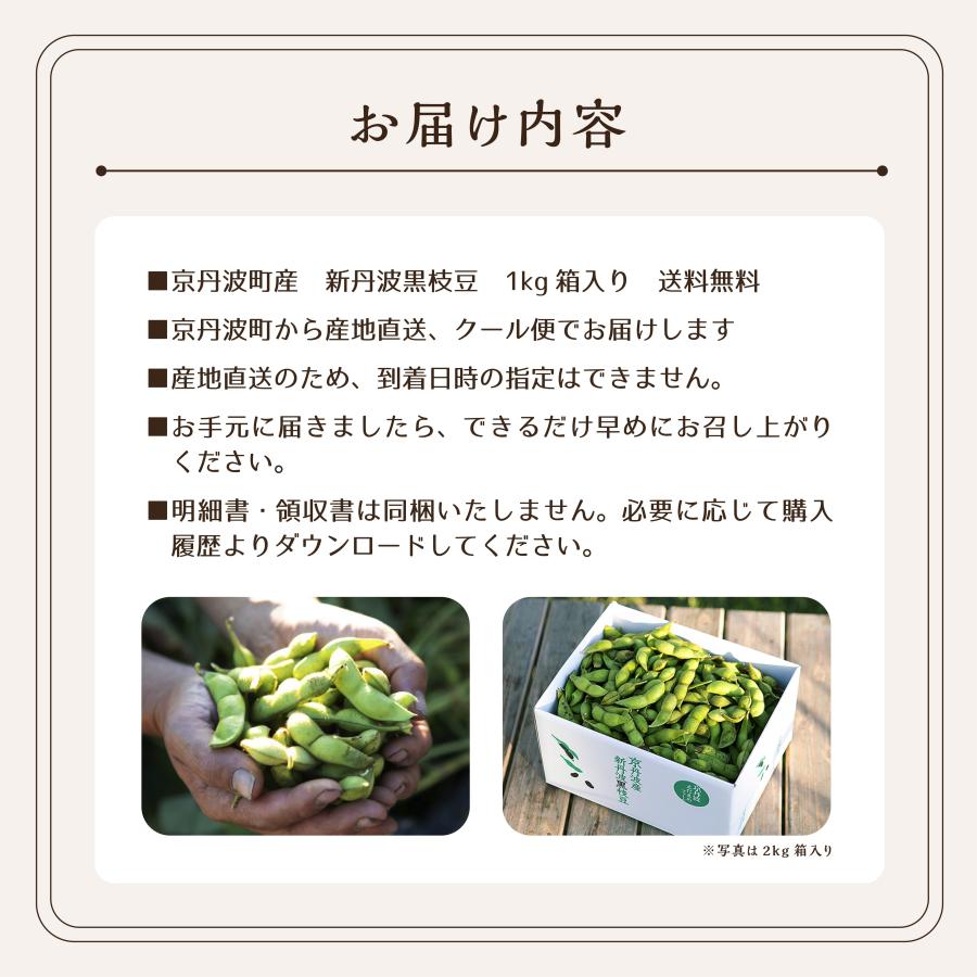 【予約】新丹波黒枝豆 1kg　枝無し　産地直送　京丹波産 |  | 05