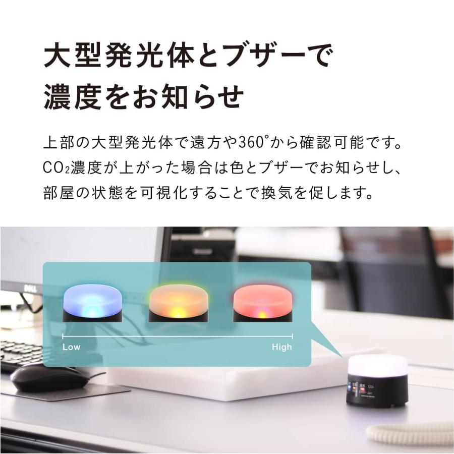日本精機】 CO2Lamp CO2センサー 白 二酸化炭素測定器・濃度計・検出器