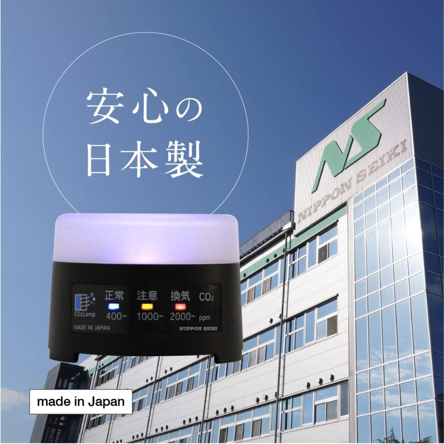 日本精機】 CO2Lamp CO2センサー 白 二酸化炭素測定器・濃度計・検出器