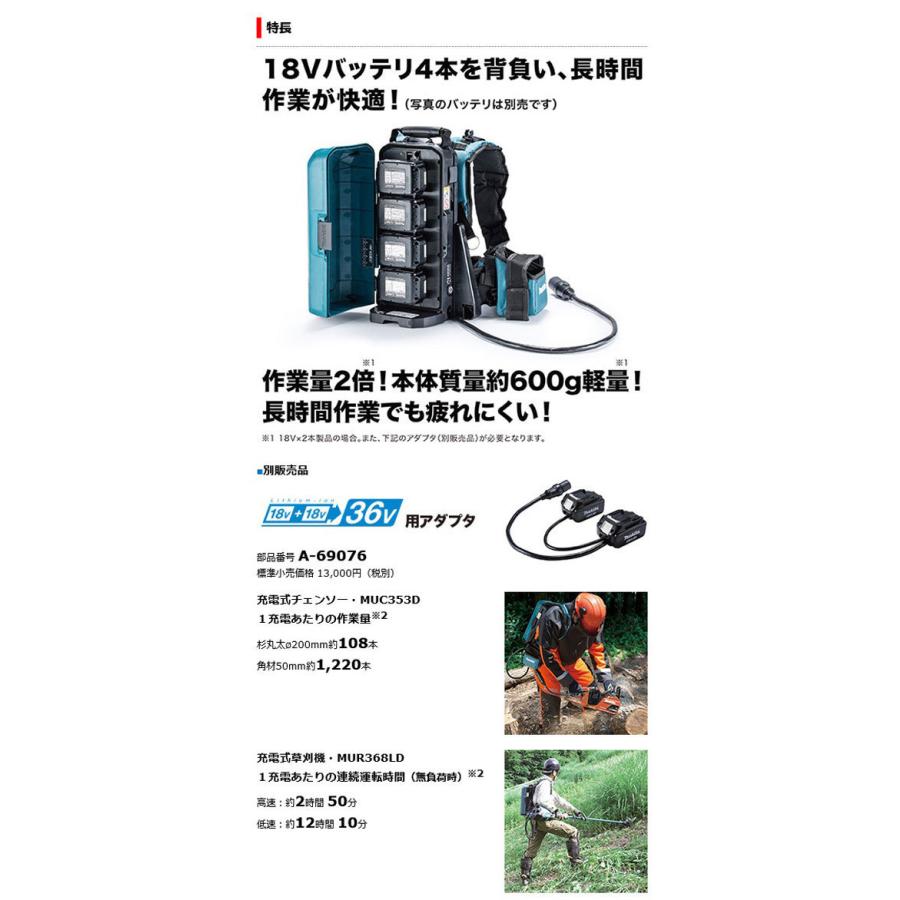 マキタ PDC01 ポータブル電源ユニット 40Vmax(18V+18V=36V マキタ PDC01 ポータブル電源ユニット 40Vmax(18V+18V=36V