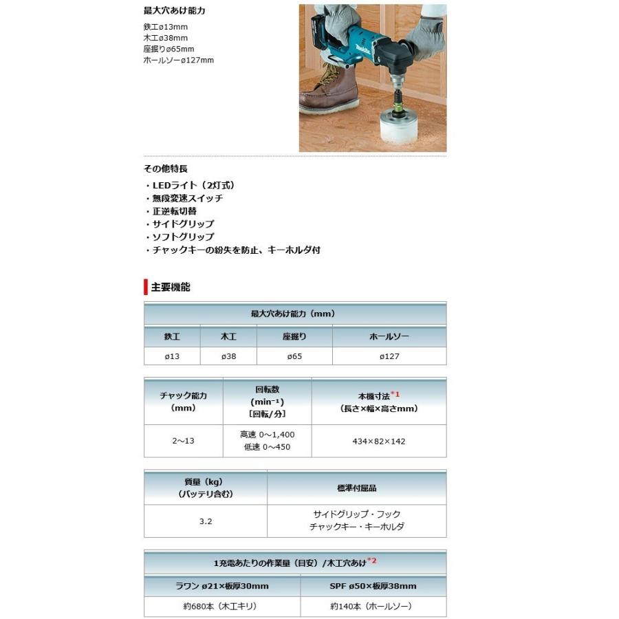 マキタ DA450DZK 充電式アングルドリル 13ｍｍ 18V  本体＋ケース付(バッテリ・充電器別売)｜nst｜04