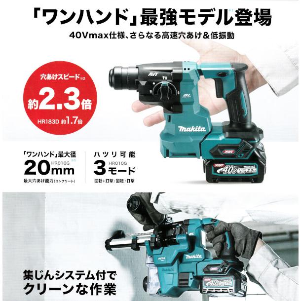 マキタ HR010GZK 充電式ハンマドリル 20mm 無線連動対応 40Vmax マキタ HR010GZK 充電式ハンマドリル 20mm 無線連動対応 40Vmax
