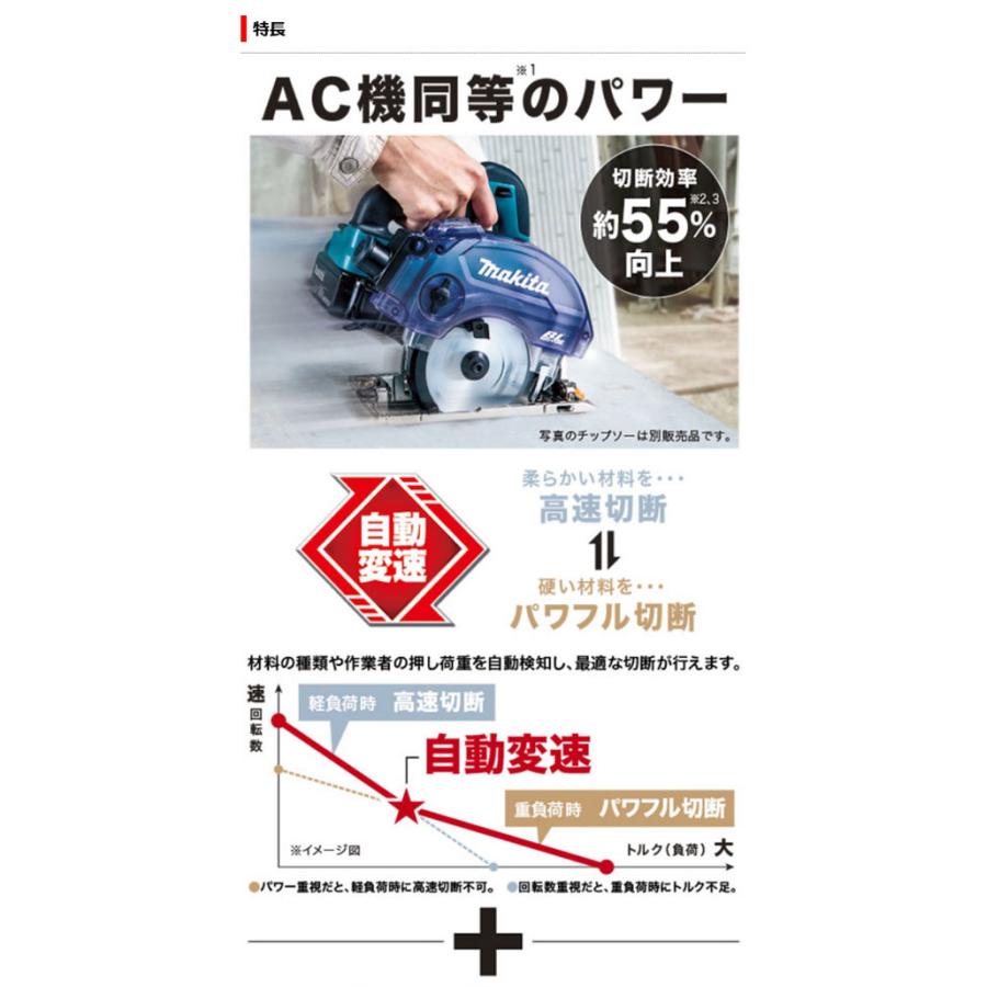 マキタ KS511DZ 充電式防じんマルノコ 125mm 18V 本体のみ(バッテリ・充電器・ケース・チップソー別売)｜nst｜02