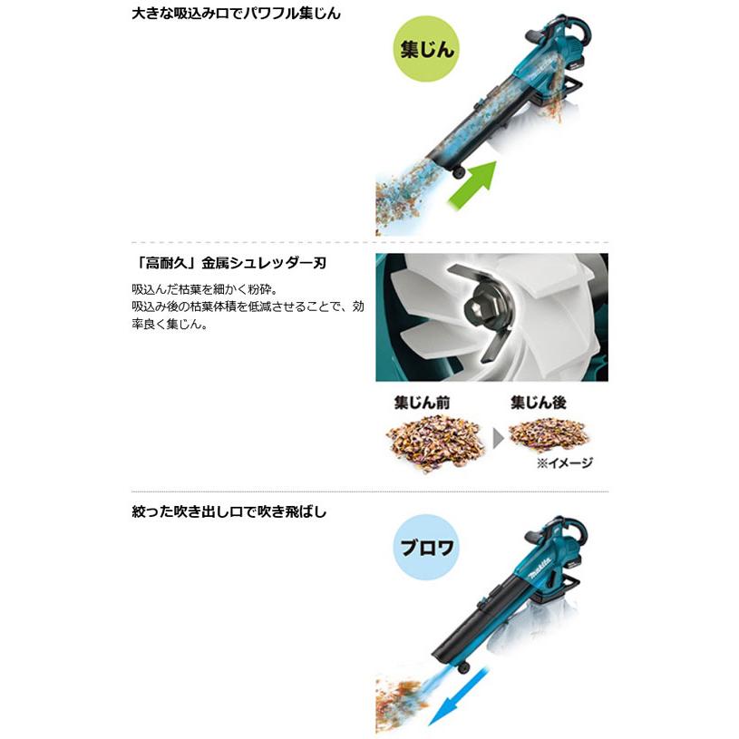 マキタ MUB187DZ 充電式ブロワ集じん機 18V 本体のみ(バッテリ マキタ MUB187DZ 充電式ブロワ集じん機 18V 本体のみ(バッテリ