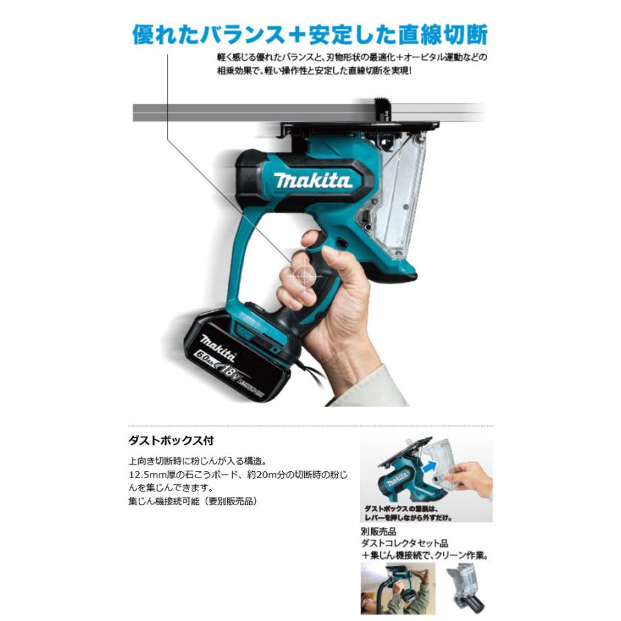マキタ SD180DZ 充電式ボードカッタ 18V 本体のみ(電池・充電器 マキタ SD180DZ 充電式ボードカッタ 18V 本体のみ(電池・充電器