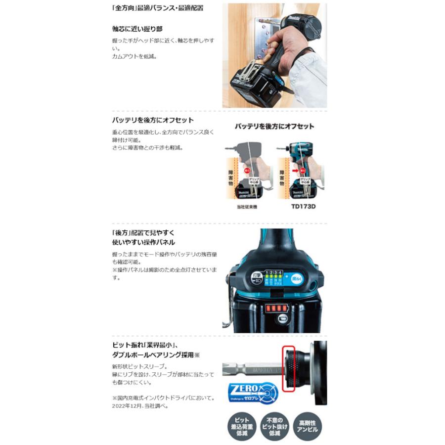 マキタ TD173DZ 充電式インパクトドライバ (青) 18V 本体のみ マキタ TD173DZ 充電式インパクトドライバ (青) 18V 本体のみ