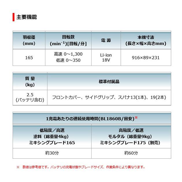 マキタ UT130DZ 充電式カクハン機 18V本体のみ(バッテリ・充電器 マキタ UT130DZ 充電式カクハン機 18V本体のみ(バッテリ・充電器