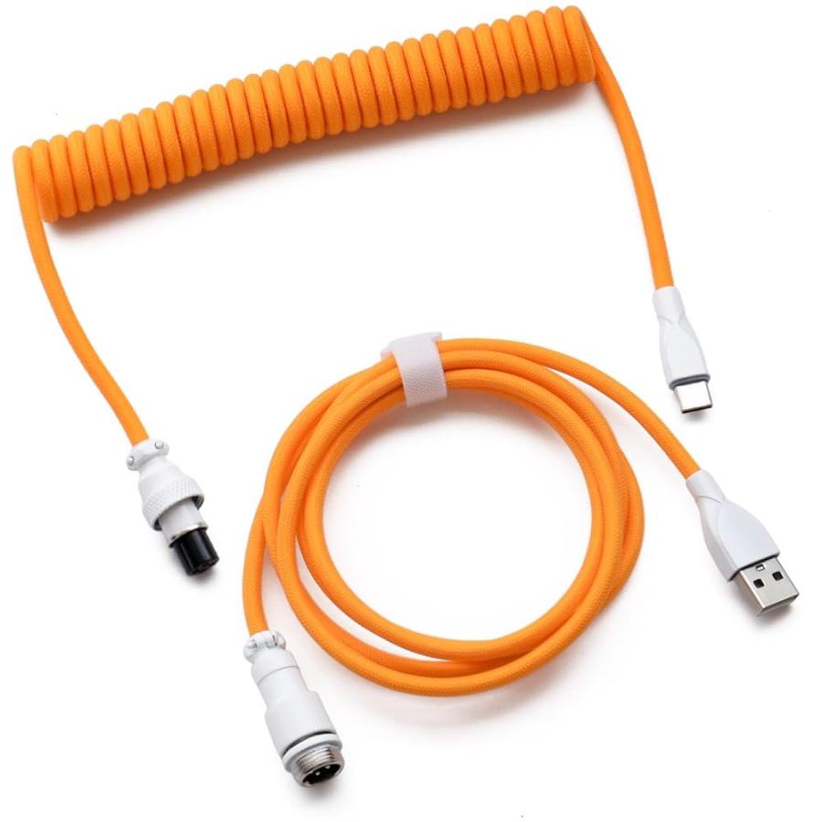魅せるコイル式アビエイターケーブル [USB-A - USB-C] コイルケーブル