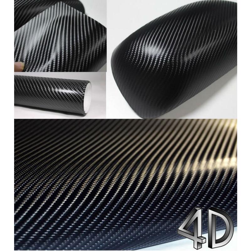 4Dカーボンシート152cm×30m ブラック カーラッピングシートフィルム 耐熱耐水曲面対応裏溝付 カッティングシート 黒 内装パネル ボンネット ルーフの画像