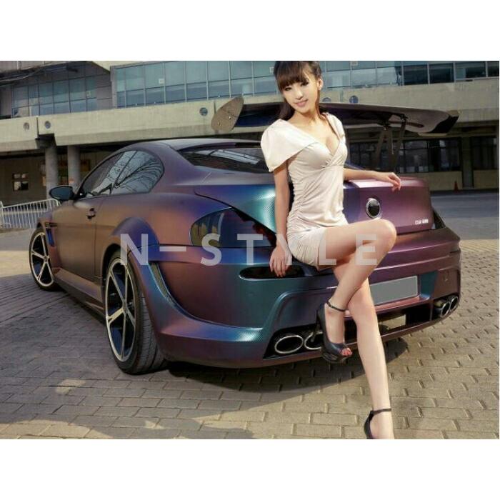 3Dカーボンシート 152cm×4m マジョーラブルー カッティングシート カーラッピングシート 耐熱耐水曲面対応裏溝付 青 内装パネル、ボンネット、ルーフ_3