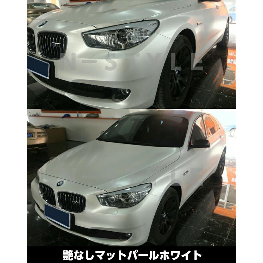カーラッピングシート 152cm×20m 艶なしマットパールホワイト ラッピングフィルム 耐熱耐水曲面対応裏溝付 カッティングシート 艶消し白 ボンネット ルーフの画像