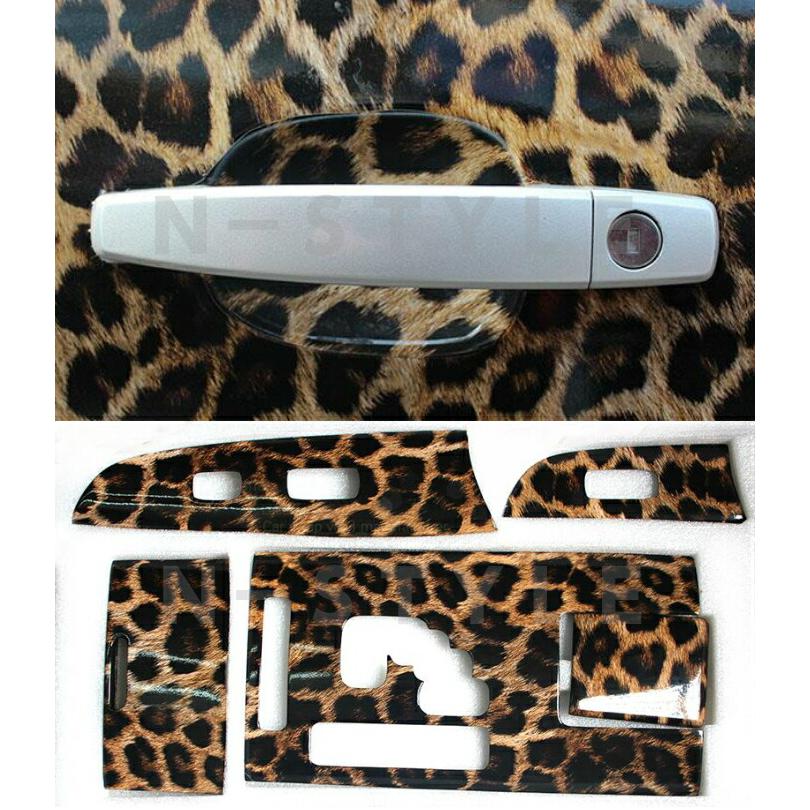 カーラッピングシート 152cm×30cmヒョウ柄 艶ありラッピングフィルム