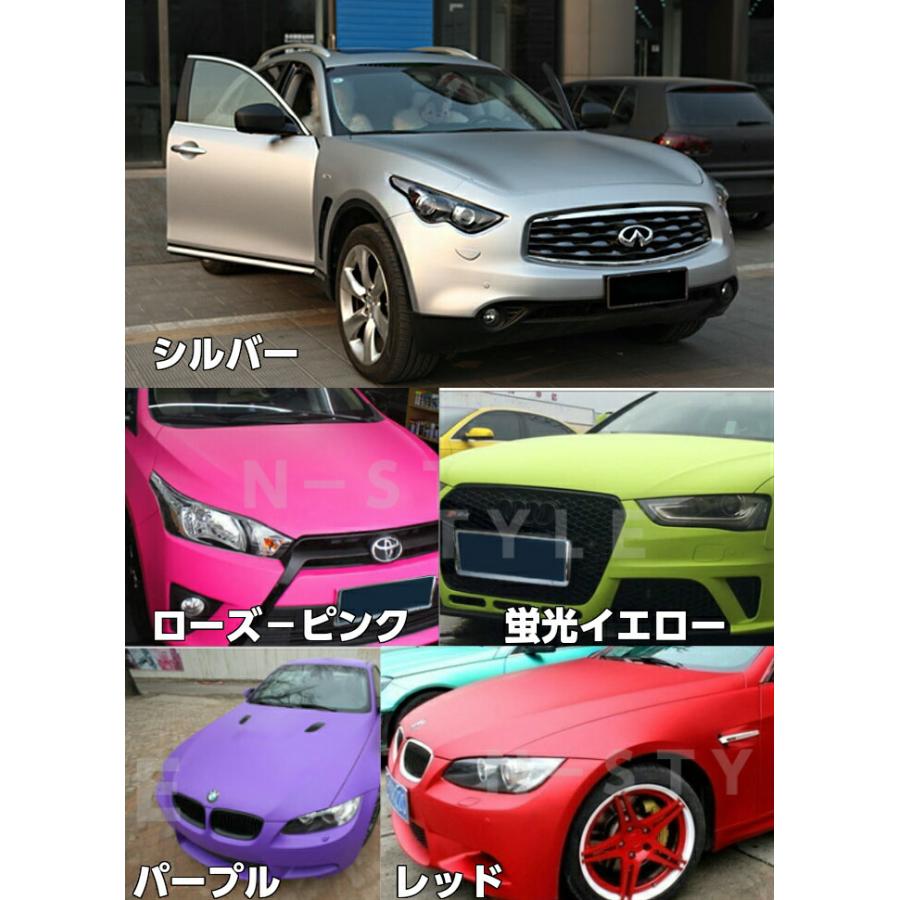 カーラッピングシート 152cm×30m マットローズピンク 艶なしラッピングフィルム 耐熱耐水曲面対応裏溝付 艶消しカッティングシート_3