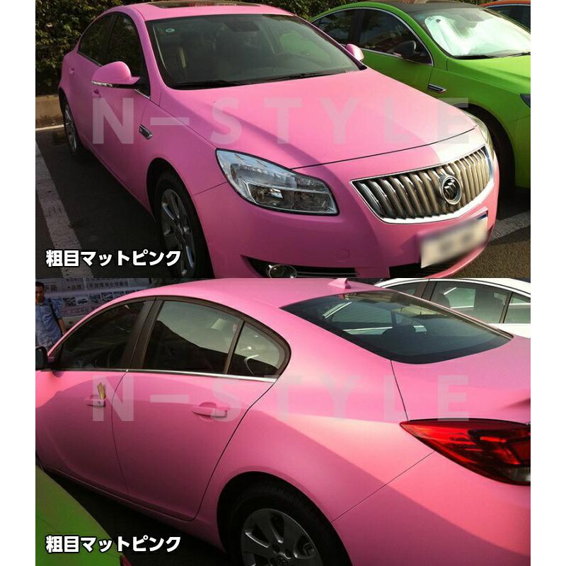 カーラッピングシート粗目マットピンク152ｃｍ 30ｍ カーラッピングシートフィルム 耐熱耐水曲面対応裏溝付 カッティングシート 艶消し 自動車 エヌスタイルヤフーショッピング店